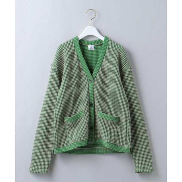 6 WAFFLE V NECK CARDIGAN ロク カーディガン