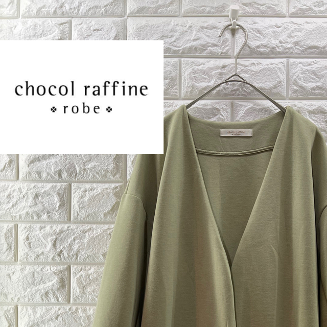 chocol raffine(ショコラフィネ)の【chocolraffine】Ladies'　ノーカラーミントコート サイズM レディースのジャケット/アウター(スプリングコート)の商品写真