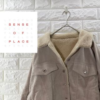 センスオブプレイスバイアーバンリサーチ(SENSE OF PLACE by URBAN RESEARCH)の【SENSEOFPLACE】Ladies' クリームコーデュロイアウター(ブルゾン)