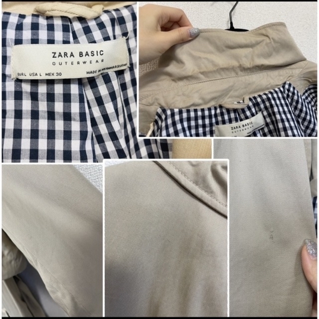 ZARA - ZARA トレンチコート 裏地チェックの通販 by til|ザラ ZARA - ZARA トレンチコート 裏地チェックの通販 by til|ザラ