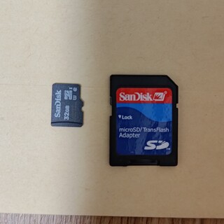 SanDisk　32gb MicroSD カード　SDカードアダプタ付き(その他)