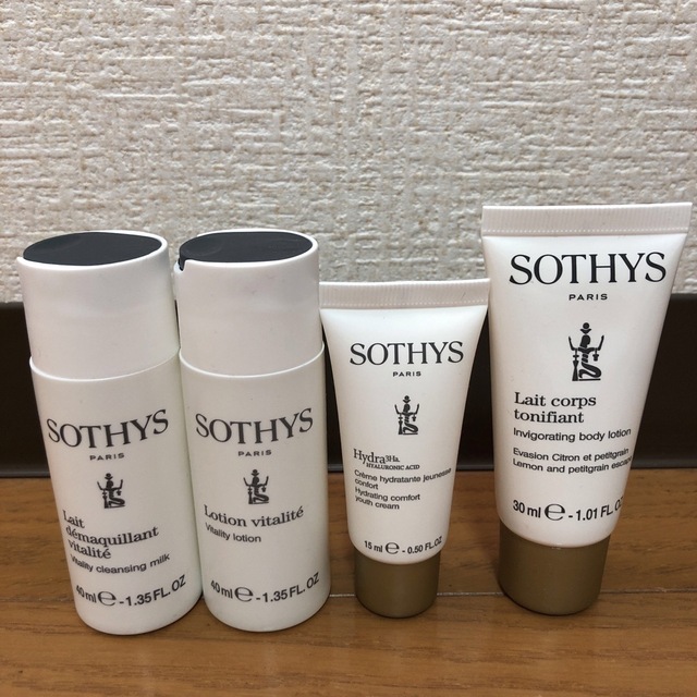 SOTHYS アメニティセット　クレンジング　ローション　クリーム　ボディ コスメ/美容のキット/セット(サンプル/トライアルキット)の商品写真