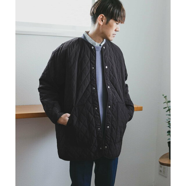 URBAN RESEARCH DOORS(アーバンリサーチドアーズ)の【KHAKI】カポックキルトジャケット メンズのジャケット/アウター(ダウンジャケット)の商品写真