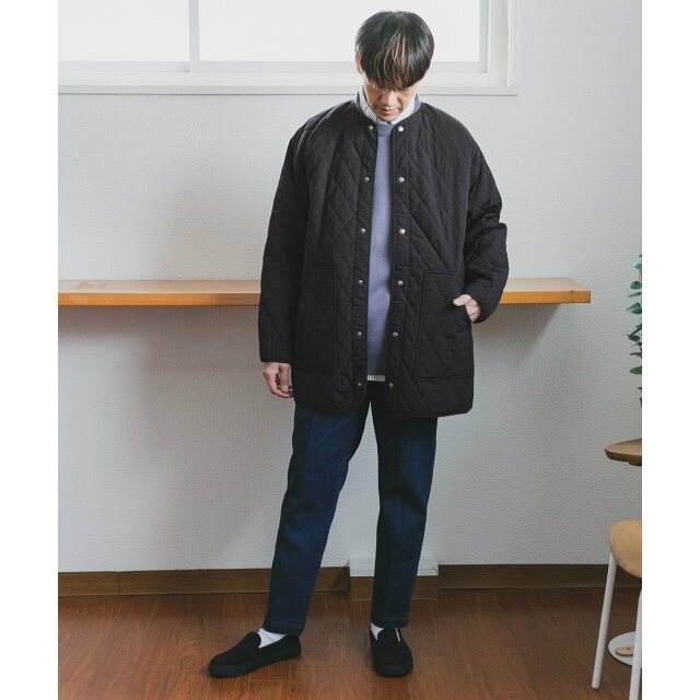 URBAN RESEARCH DOORS(アーバンリサーチドアーズ)の【KHAKI】カポックキルトジャケット メンズのジャケット/アウター(ダウンジャケット)の商品写真