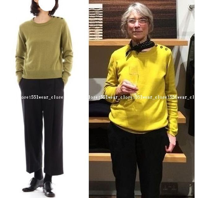 TWISTEDCASHMEマーガレットハウエル MARGARETHOWELLウールカシミヤ肩ボタンニット