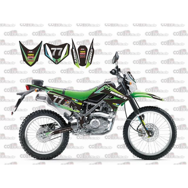 10-15 KLX125 KLX150 Dトラッカー デカール co