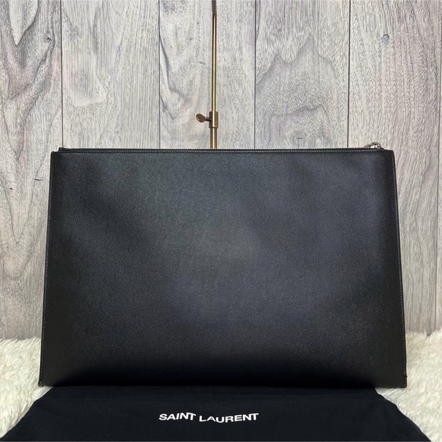 美品 サンローラン クラッチバッグ レザー メンズ SAINT LAURENT 【1-0026760】