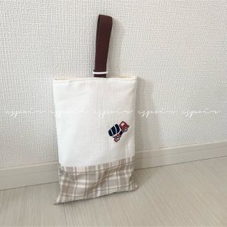 数量限定/入園入学/シューズバッグ/靴入れ/上履き入れ(刺繍はたらくくるま) (シューズバッグ)