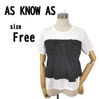 ちい様向け確認用【F】AS KNOW AS レディース リボン付き トップス(Tシャツ(半袖/袖なし))