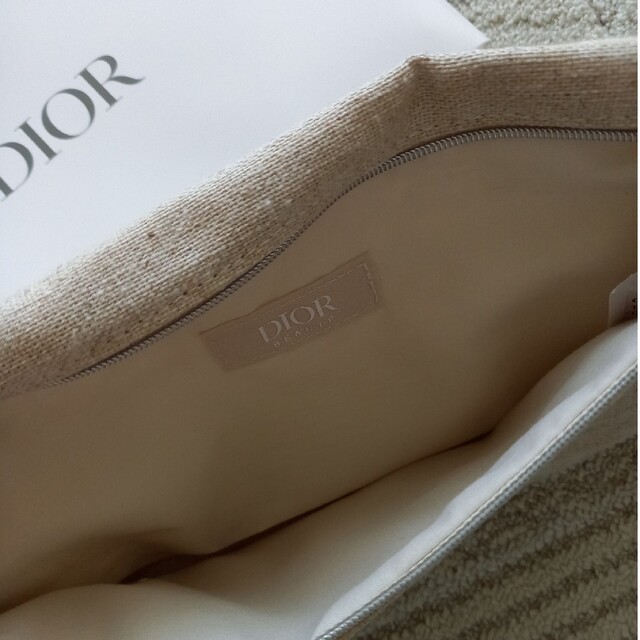 Dior(ディオール)の未使用Diorのリネンポーチ☆大きめサイズ レディースのファッション小物(ポーチ)の商品写真
