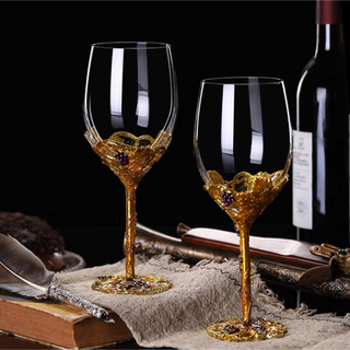 高級ワイングラス 7点セット ★ 花柄 シャンパン グラス