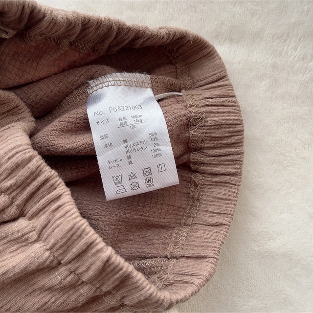 韓国子供服 ブラウン ショートパンツ ＊100 キッズ/ベビー/マタニティのベビー服(~85cm)(パンツ)の商品写真