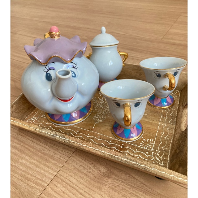 Disney(ディズニー)の未使用☕️ポット夫人、チップ、シュガーポット🫖💕 インテリア/住まい/日用品のキッチン/食器(食器)の商品写真