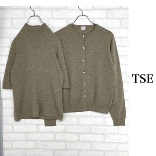 ピュアカシミヤ♡TSE ハイネック&クルーネックカーディガン ニット