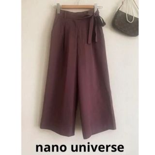 ナノユニバース(nano・universe)のnano universe ナノ ユニバース リボンベルト一体化 ワイド パンツ(カジュアルパンツ)