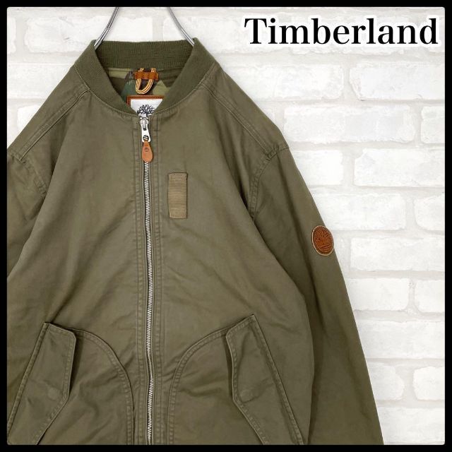Timberland - 【希少】ティンバーランド ミリタリー MA-1 ブルゾン カーキ ワンポイント