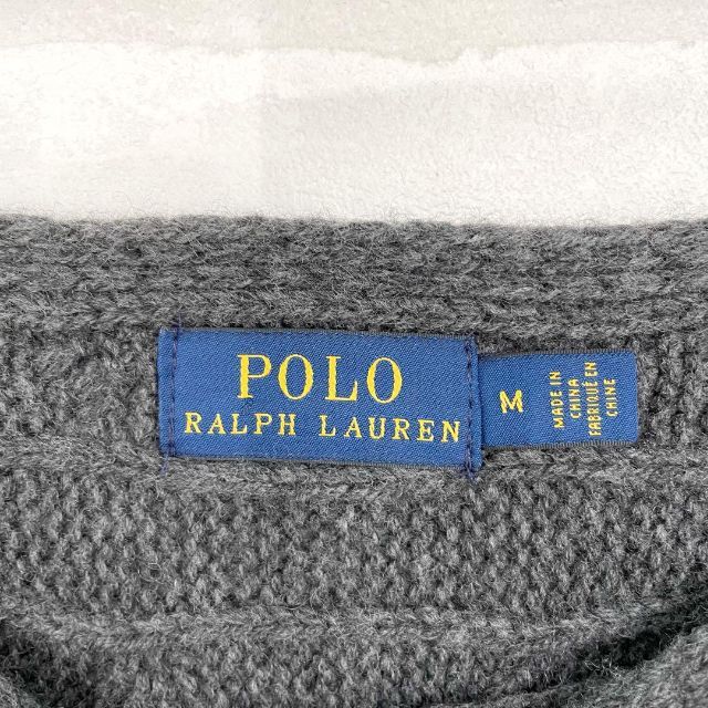 POLO RALPH LAUREN(ポロラルフローレン)のカシミヤ混♡ラルフローレン レディース ケーブルニットポンチョ チャコールグレー レディースのジャケット/アウター(ポンチョ)の商品写真