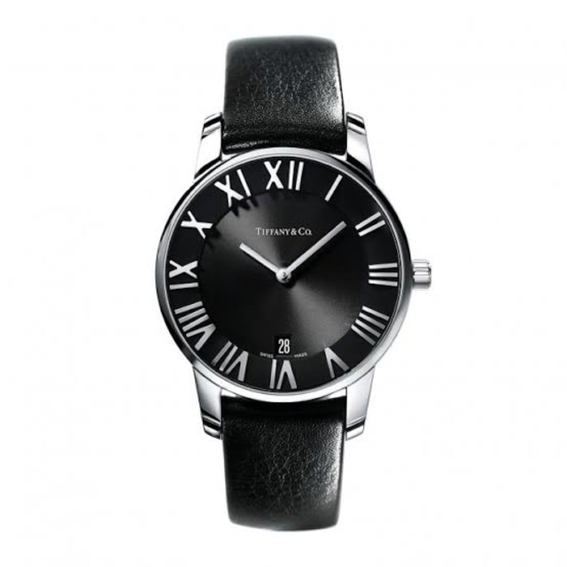 2022最新のスタイル Tiffany & 黒 ブラック 時計 37.5mm アトラス 【美品】ティファニー - Co. 腕時計(アナログ)