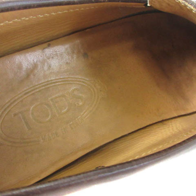 TOD'S トッズ ゴンミーニ レザーチャッカブーツ 茶 ブラウン 24cm