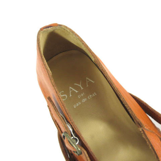 SAYA(サヤ)のサヤ レザーシューズ カットワーク ストラップ キャメル 23.5cm レディースの靴/シューズ(その他)の商品写真