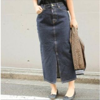 スピックアンドスパン(Spick & Span)の【Spick&Span×SOMETHING】デニムタイトスカート(ロングスカート)