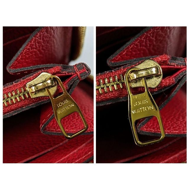 LOUIS VUITTON(ルイヴィトン)のルイヴィトン モノグラム・アンプラント M60169 長財布 クレマンス 赤 レディースのファッション小物(財布)の商品写真