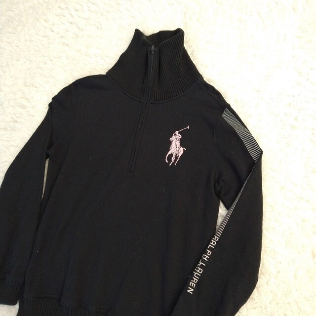 美品 ラルフローレン ピンクポニー PINK PONY ハーフジップ サイズM