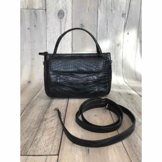 クロコダイル(Crocodile)の【美品】クロコダイル　2way ハンドバッグ　ショルダー有り(ハンドバッグ)