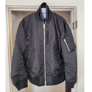 4新品 sacai レディース 再構築 デニムジャケット MA-1 ブルゾンカラーカーキ×ベージュ