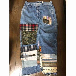 リーバイス(Levi's)のレア古着 LEVI’S リーバイス パッチワークデニム ハンドメイド ワイド(デニム/ジーンズ)