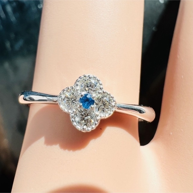 新商品☆PTアウイナイトリング AU:0.01ct D:0.14ct レディースのアクセサリー(リング(指輪))の商品写真