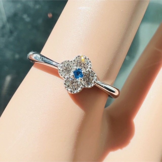 新商品☆PTアウイナイトリング AU:0.01ct D:0.14ct レディースのアクセサリー(リング(指輪))の商品写真