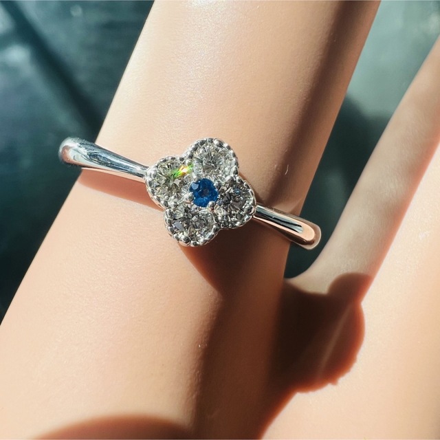 新商品☆PTアウイナイトリング AU:0.01ct D:0.14ct レディースのアクセサリー(リング(指輪))の商品写真