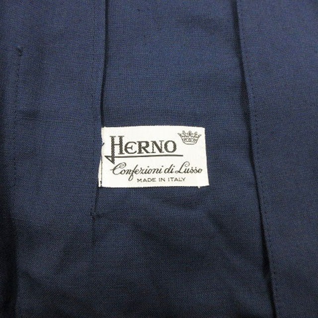 HERNO(ヘルノ)のヘルノ ヴィンテージ テーラードジャケット リネン混 ネイビー ■SM0 レディースのジャケット/アウター(テーラードジャケット)の商品写真