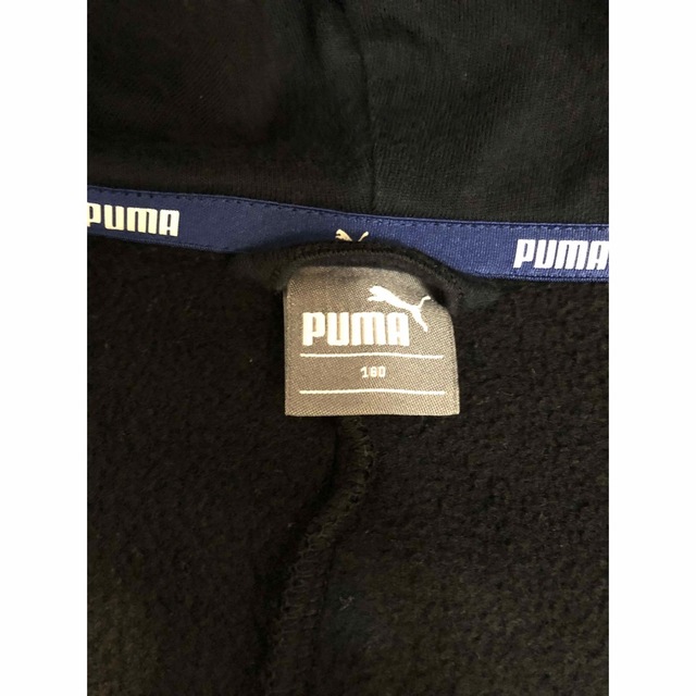 PUMA(プーマ)の160  PUMA  内側フリース　フルジップパーカー　黒 キッズ/ベビー/マタニティのキッズ服男の子用(90cm~)(その他)の商品写真