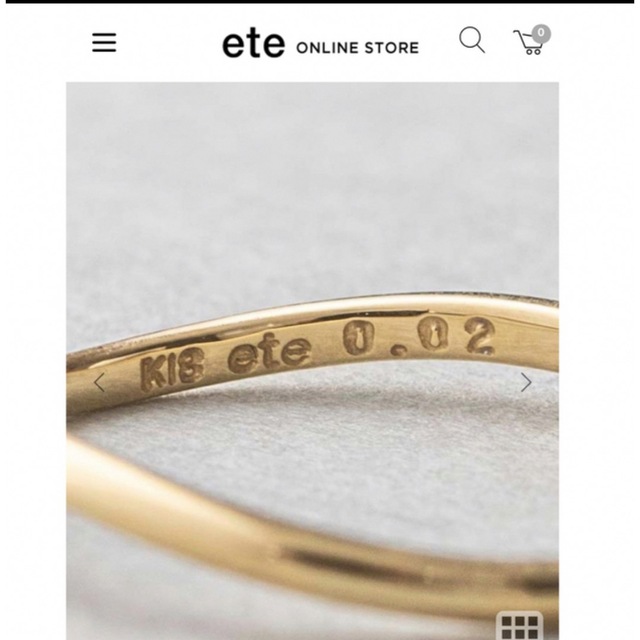 ete(エテ)のete ピンキーリング 5号 レディースのアクセサリー(リング(指輪))の商品写真