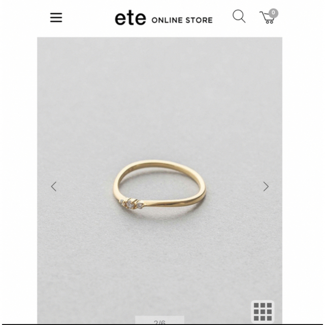 ete(エテ)のete ピンキーリング 5号 レディースのアクセサリー(リング(指輪))の商品写真