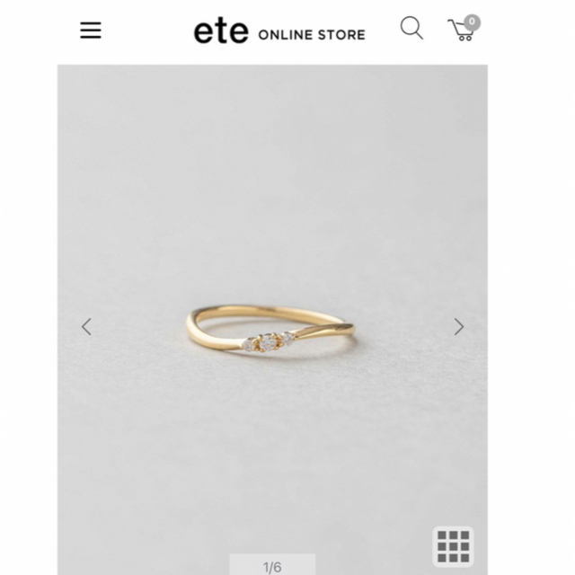 ete(エテ)のete ピンキーリング 5号 レディースのアクセサリー(リング(指輪))の商品写真