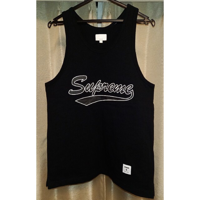 [定価以下]Supreme logo s/s top S 黒 タンクトップ