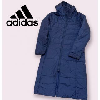 アディダス(adidas)のadidas アディダス ロングダウンコート ライトダウン ベンチコート L(ダウンジャケット)