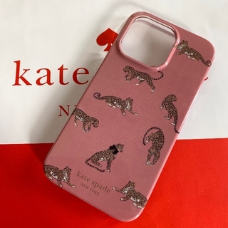 ケイトスペードニューヨーク(kate spade new york)のケイトスペード/優雅なレオパード柄が可愛い♪ ピンクのiPhone13系ケース(iPhoneケース)