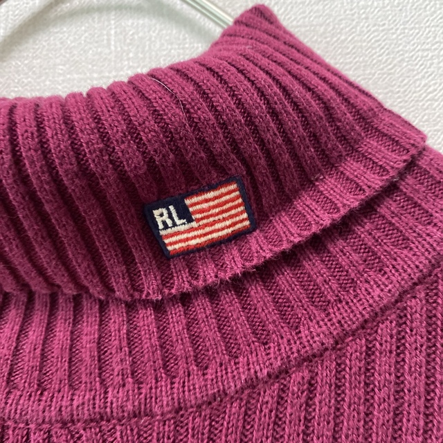 POLO RALPH LAUREN(ポロラルフローレン)のポロジーンズ　ラルフローレン　ニット　セーター　タートルネック　刺繍ロゴ　XL レディースのトップス(ニット/セーター)の商品写真