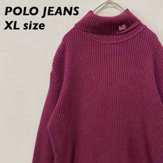 ポロラルフローレン(POLO RALPH LAUREN)のポロジーンズ　ラルフローレン　ニット　セーター　タートルネック　刺繍ロゴ　XL(ニット/セーター)