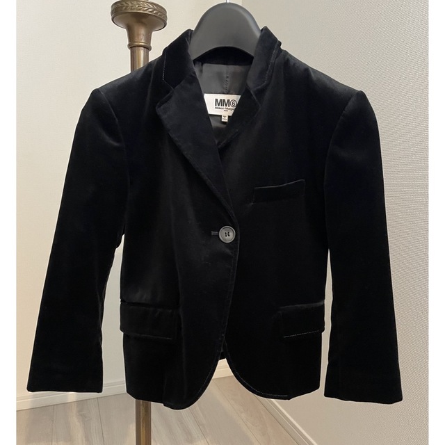 MM6(エムエムシックス)のMM6 Maison Margiela ベロア ジャケット 黒 レディースのジャケット/アウター(テーラードジャケット)の商品写真