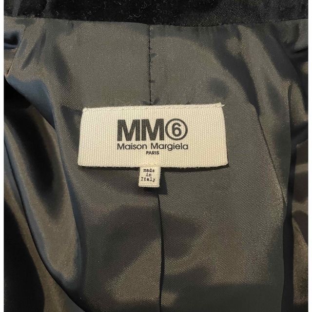 MM6(エムエムシックス)のMM6 Maison Margiela ベロア ジャケット 黒 レディースのジャケット/アウター(テーラードジャケット)の商品写真