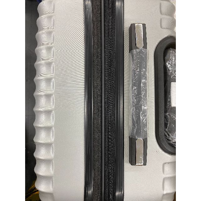 キャリーケース シルバー Lサイズ 新品 拡張機能 軽量 ハード 大容量 メンズのバッグ(トラベルバッグ/スーツケース)の商品写真