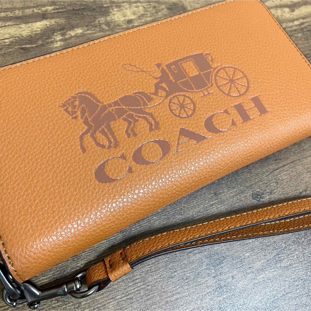 新品 COACH コーチ C3548 ホース アンド キャリッジ ロゴ 長財布-