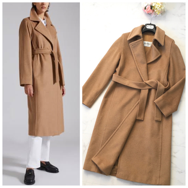 最初の Max コート キャメル100% マックスマーラ 美品 白タグ MaxMara