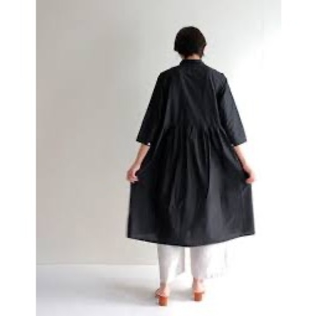 新品hal シルクコットンワンピース ブラックfog linen work