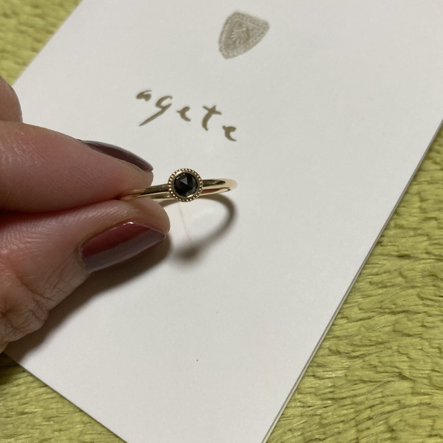 □完売品□【agete】K10ブラックダイヤモンドリング/0.1ct | www.issmc